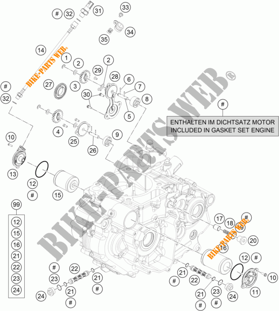 POMPA OLIO per KTM 690 ENDURO R 2018