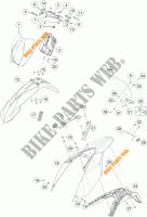 PLASTICHE per KTM 690 ENDURO R ABS 2016