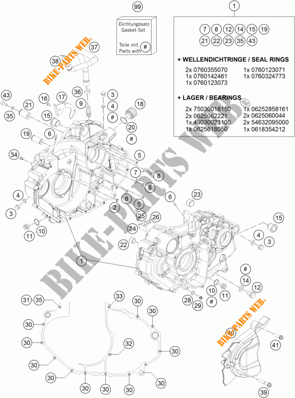 CARTER MOTORE per KTM 690 ENDURO R ABS 2016
