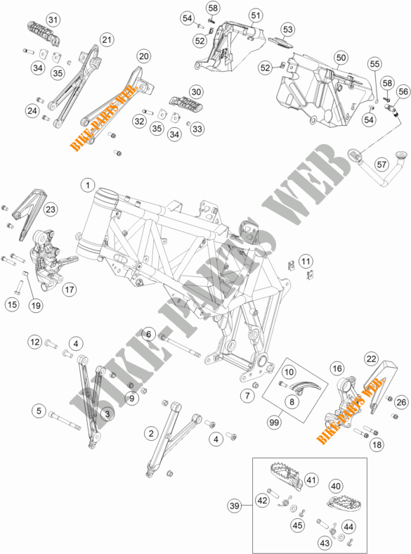 TELAIO per KTM 690 ENDURO R ABS 2016