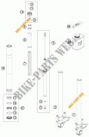 FORCELLA ANTERIORE (COMPONENTI) per KTM 1190 RC8 R WHITE 2012