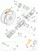 RUOTA POSTERIORE per KTM 1190 RC8 R WHITE 2012