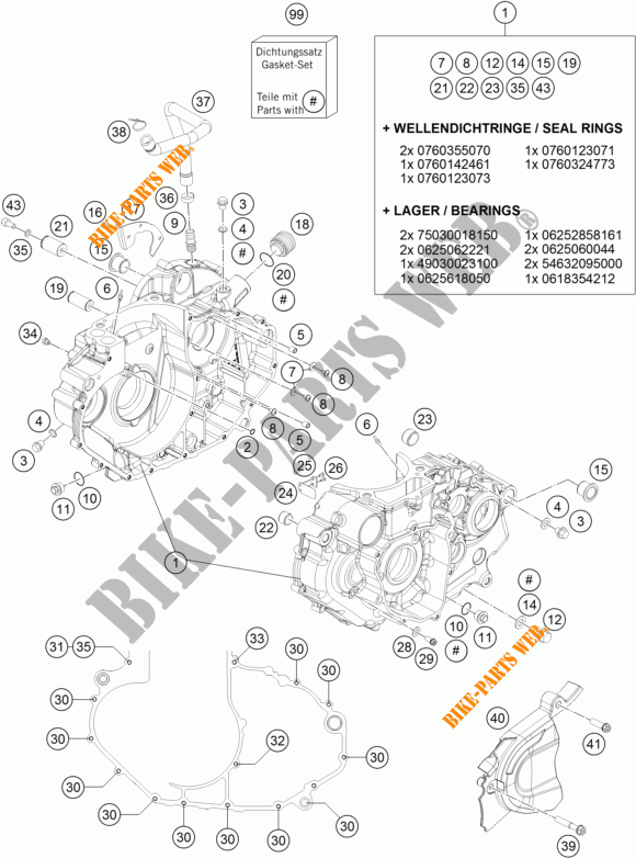 CARTER MOTORE per KTM 690 ENDURO R ABS 2016