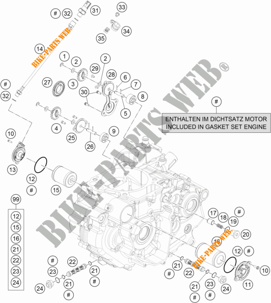 POMPA OLIO per KTM 690 ENDURO R ABS 2016