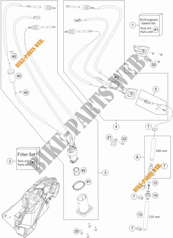 POMPA CARBURANTE per KTM 690 ENDURO R ABS 2015