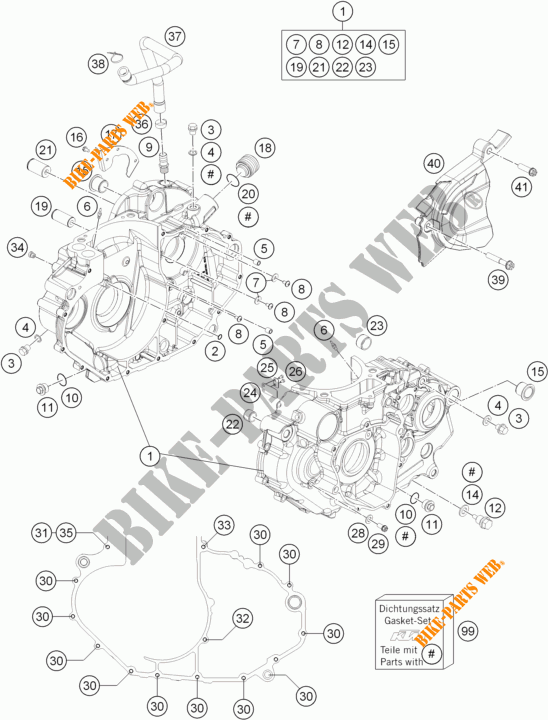 CARTER MOTORE per KTM 690 ENDURO R ABS 2014