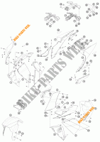 PLASTICHE per KTM 1190 RC8 R BLACK 2011