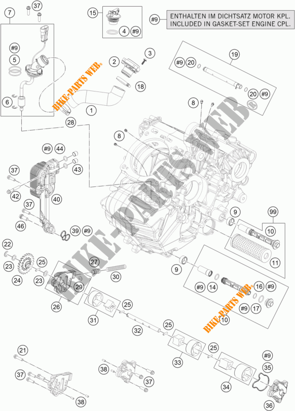 POMPA OLIO per KTM 1290 SUPER ADVENTURE R TKC 2018