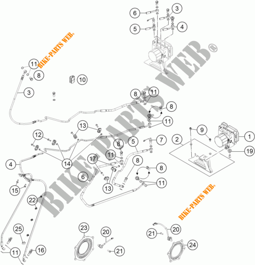 SISTEMA DI FRENAGGIO ABS per KTM 1290 SUPER ADVENTURE R TKC 2018