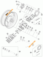 RUOTA POSTERIORE per KTM 1190 RC8 R WHITE 2011