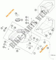 SERBATOIO / SELLA per KTM 1190 RC8 R WHITE 2011
